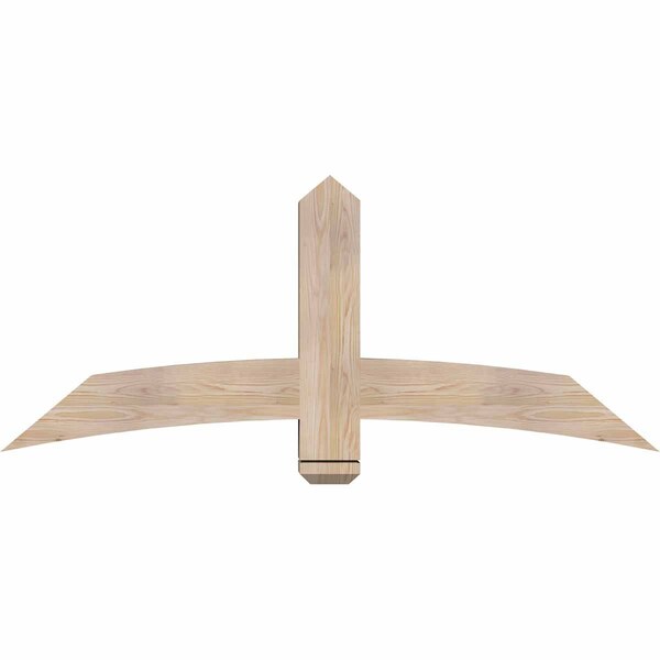 Ekena Millwork Bellingham Smooth Timber Gable Bracket, Douglas Fir, 60"W x 25"H x 5 1/2"D x 5 1/2"F, 10/12 Pitch GBW060X25X0606BEL00SDF - main